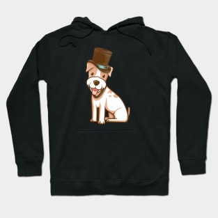 Cute Dog Smile With Top Hat Hoodie